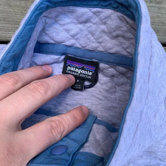 Patagonia Organic Cotton Quilt Snap T Pullover Jacket Sweater Small - Picture 11 of 14
